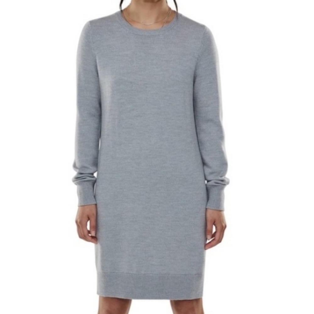 Vallier Peckham Merino Swester Dress, Size Smalk